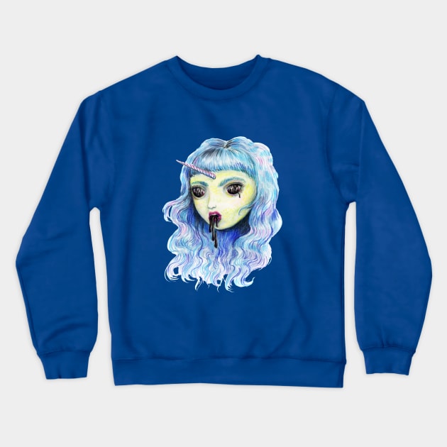 Spooky Unicornia Crewneck Sweatshirt by brettisagirl